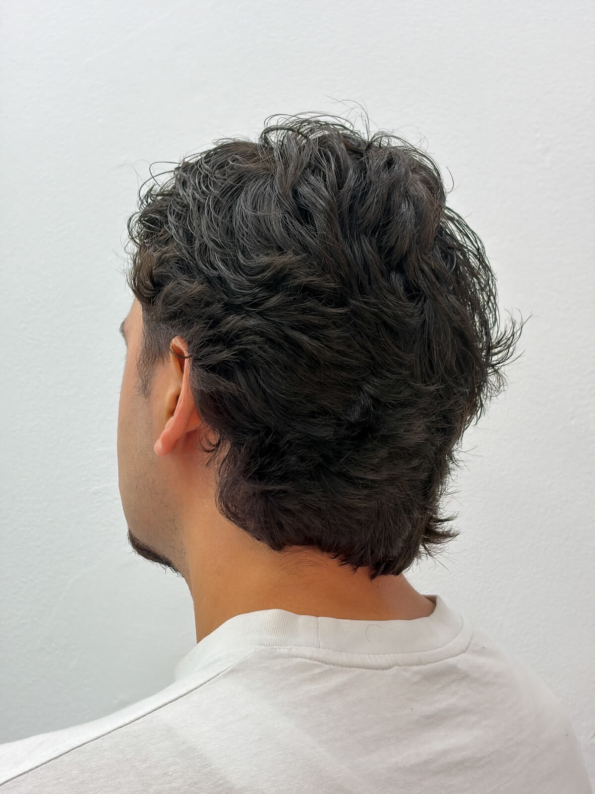 Detail van haar met luchtige textuur en volume, Blur sea salt spray